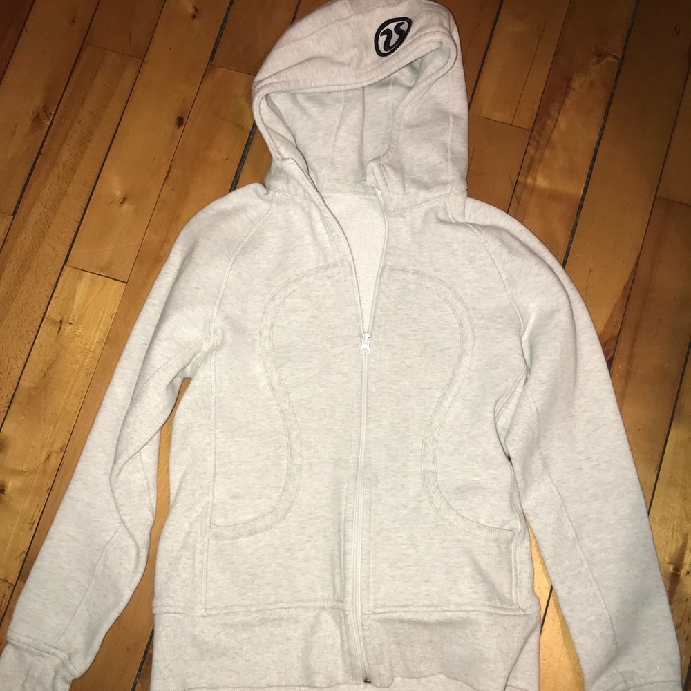 Lululemon grey Scuba zip up hoodie size 4